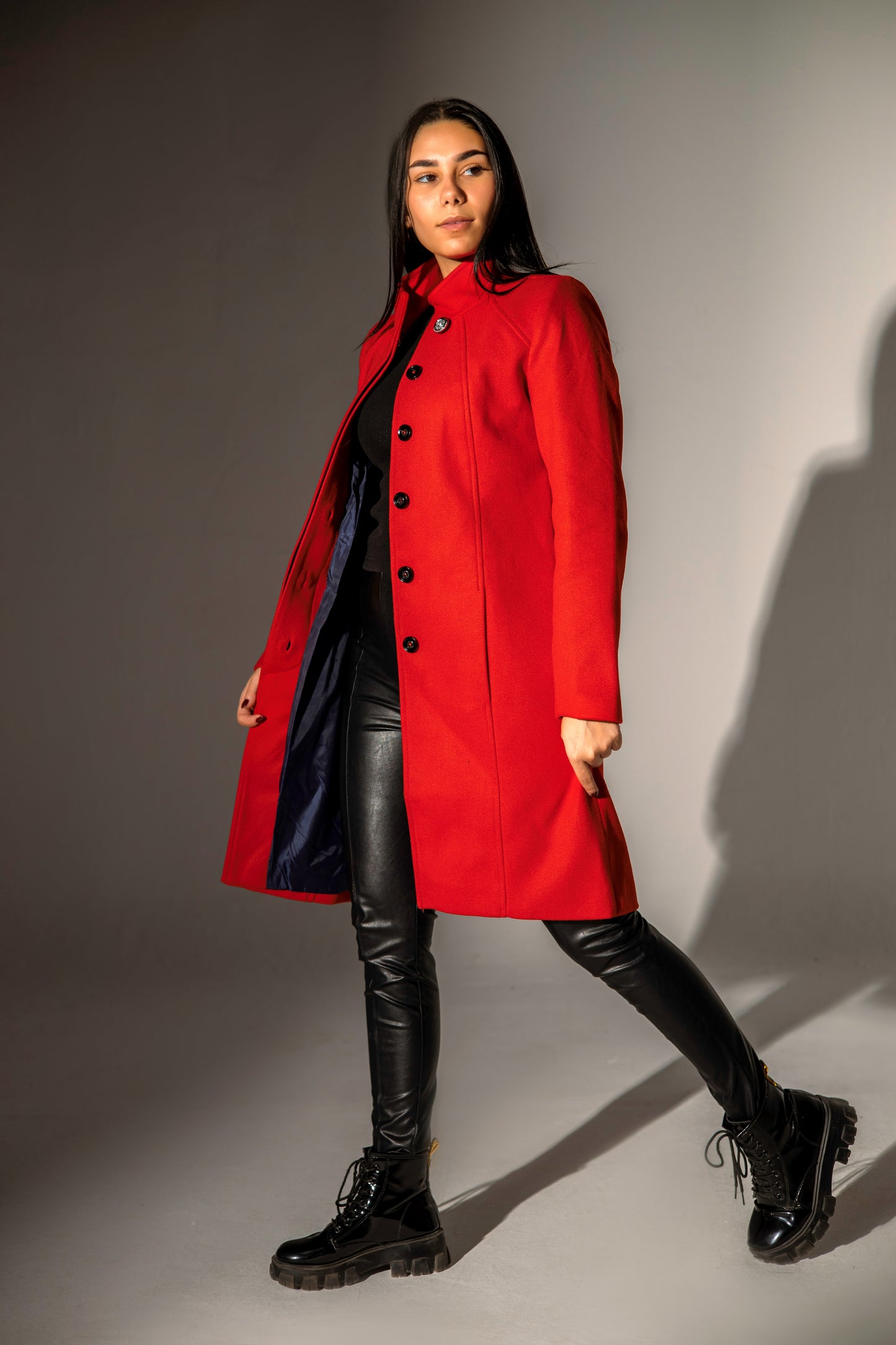 Wool Coat - Red