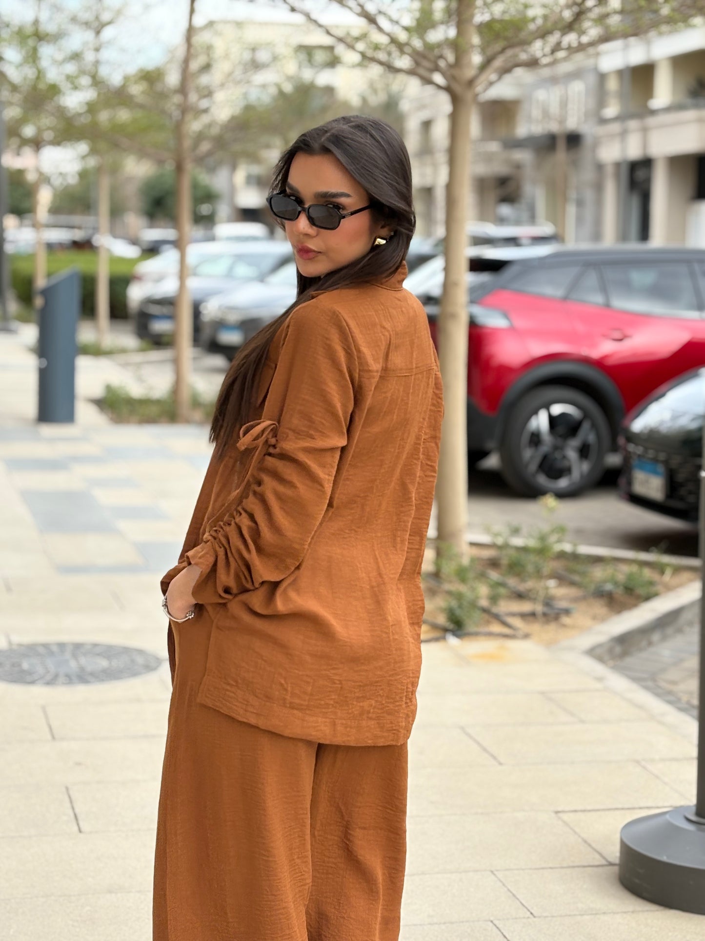 Emy's Crinkle Linen Suit