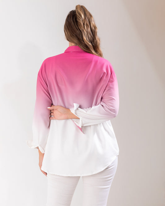 Ombre Oversize Pink Shirt