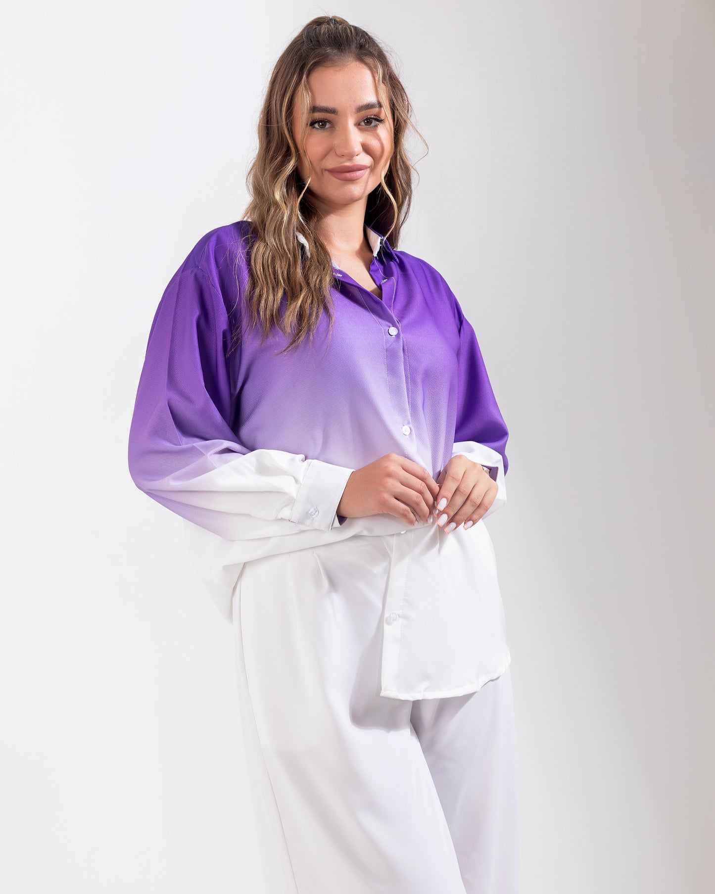 Ombre Oversize Purple Shirt