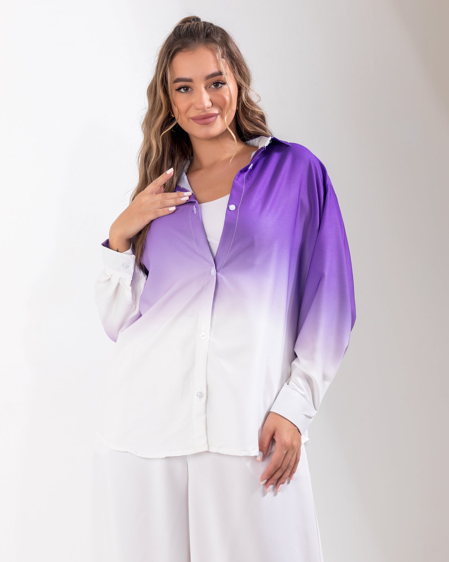 Ombre Oversize Purple Shirt