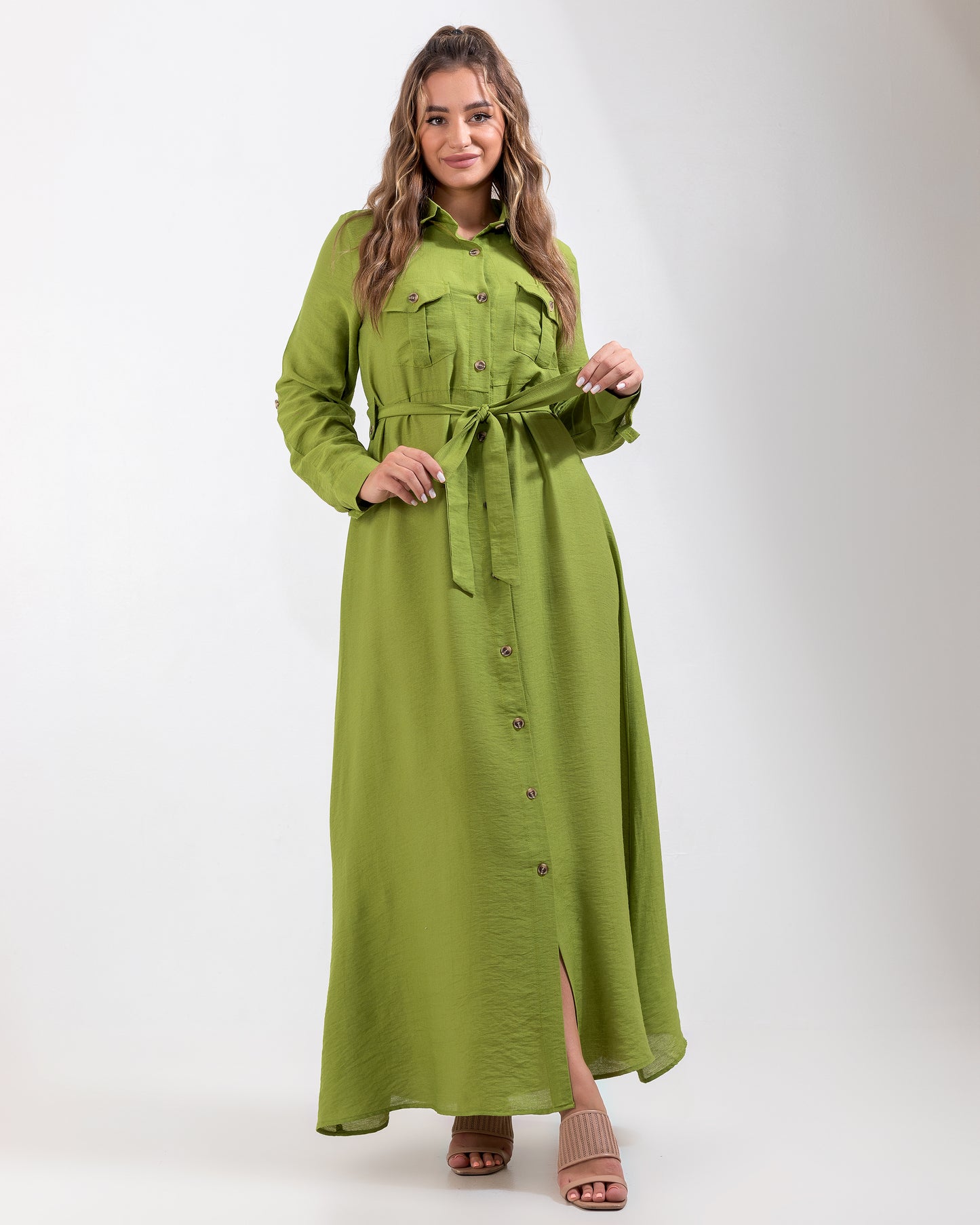 Linen Kiwi Dress