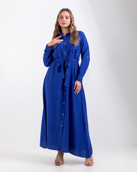 Linen Blue Dress