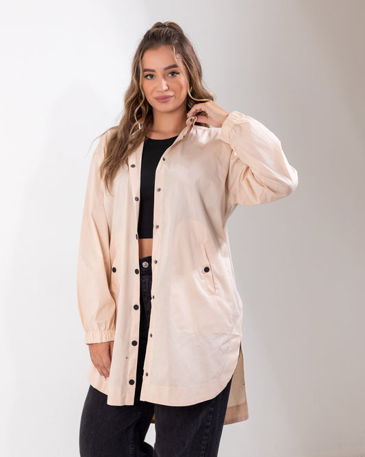 Over Size Beige Shirt