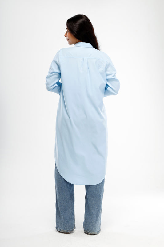 Regular Fit Shirt with 2 Pockets - Baby Blue