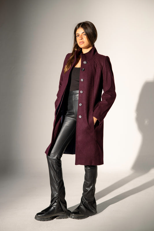 Wool Coat - Purple