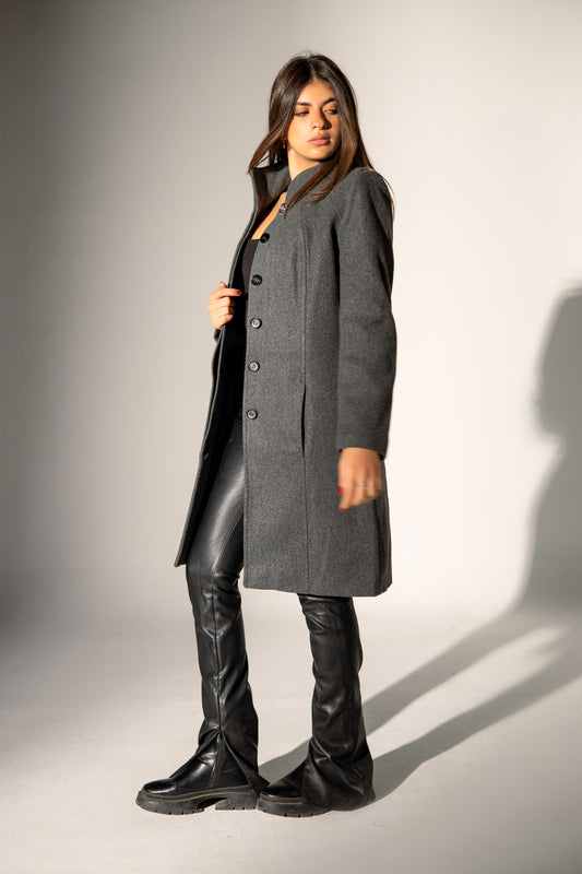 Wool Coat - Dark Grey