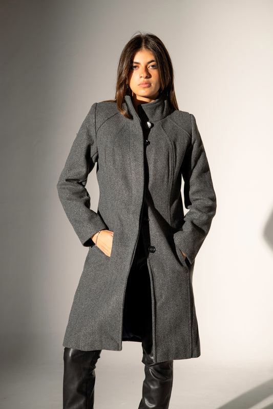 Wool Coat - Dark Grey