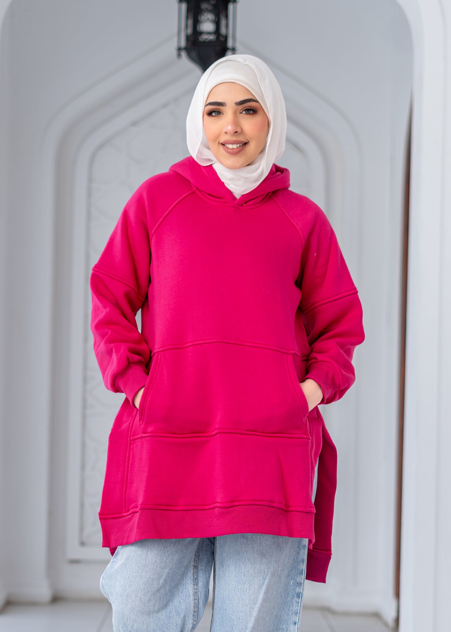 Basic Hoodie - Red Pink