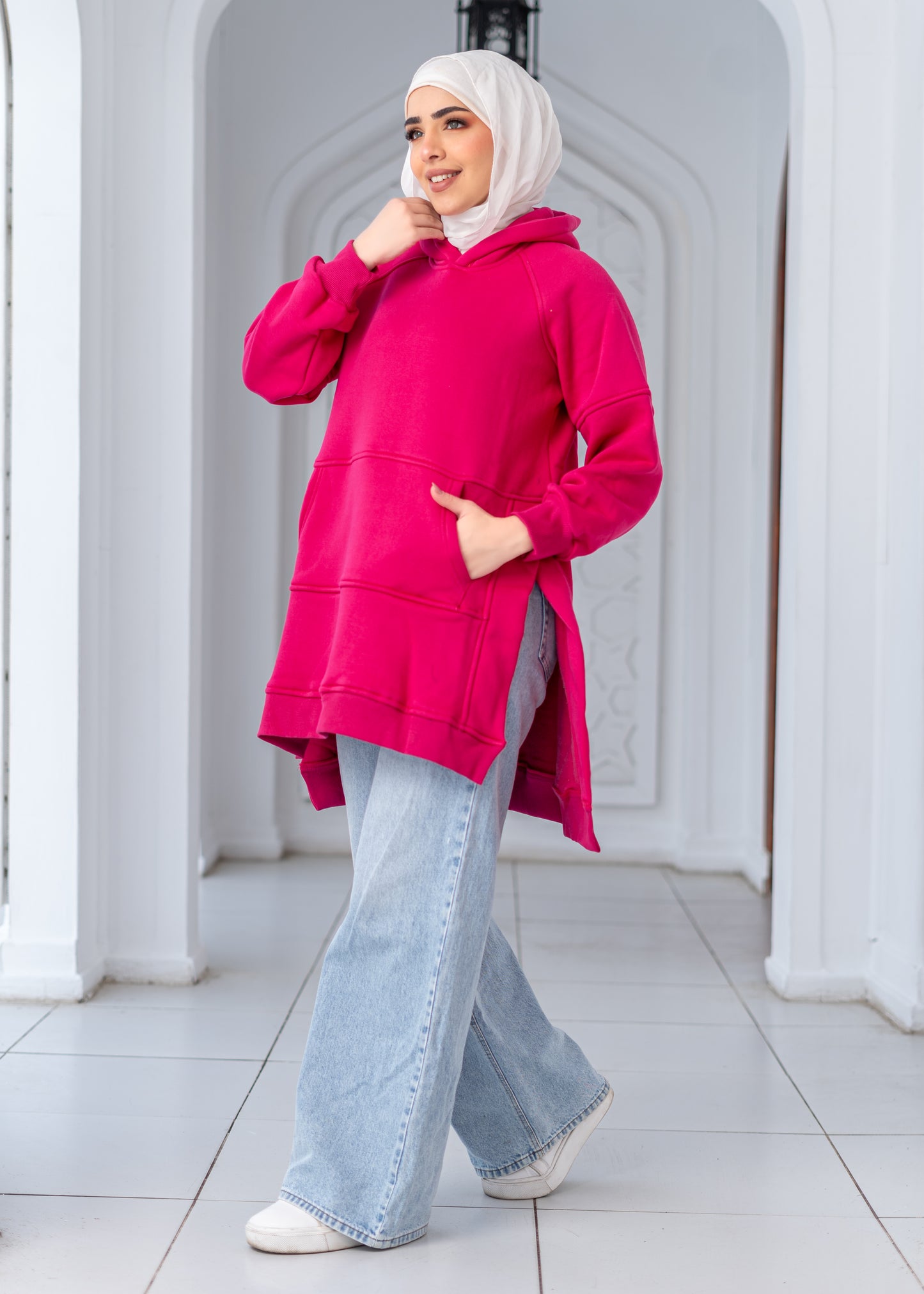 Basic Hoodie - Red Pink