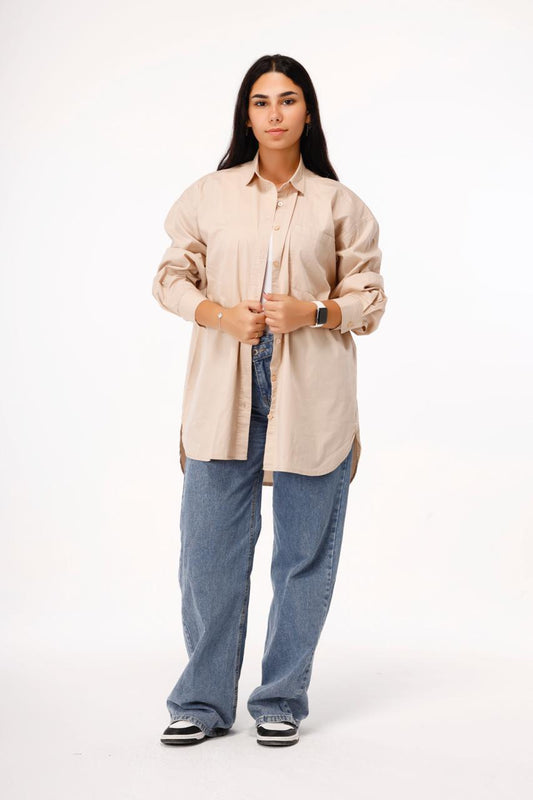 Casual Relax fit Shirt - Beige