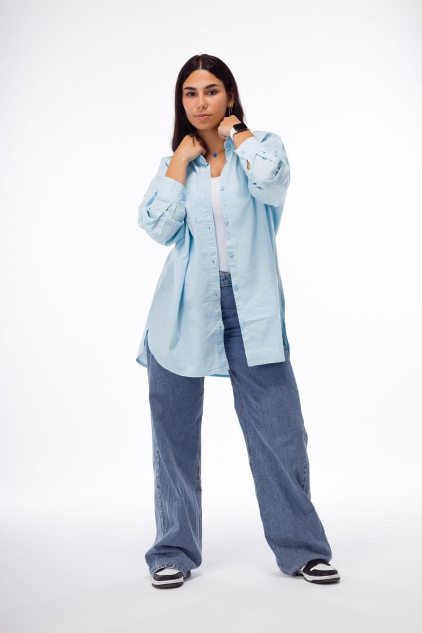 Casual Relax fit Shirt - Baby-Blue