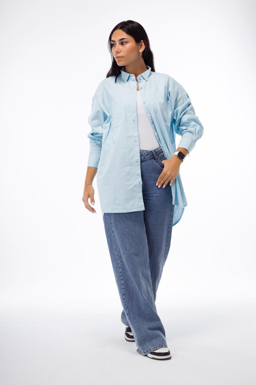 Casual Relax fit Shirt - Baby-Blue