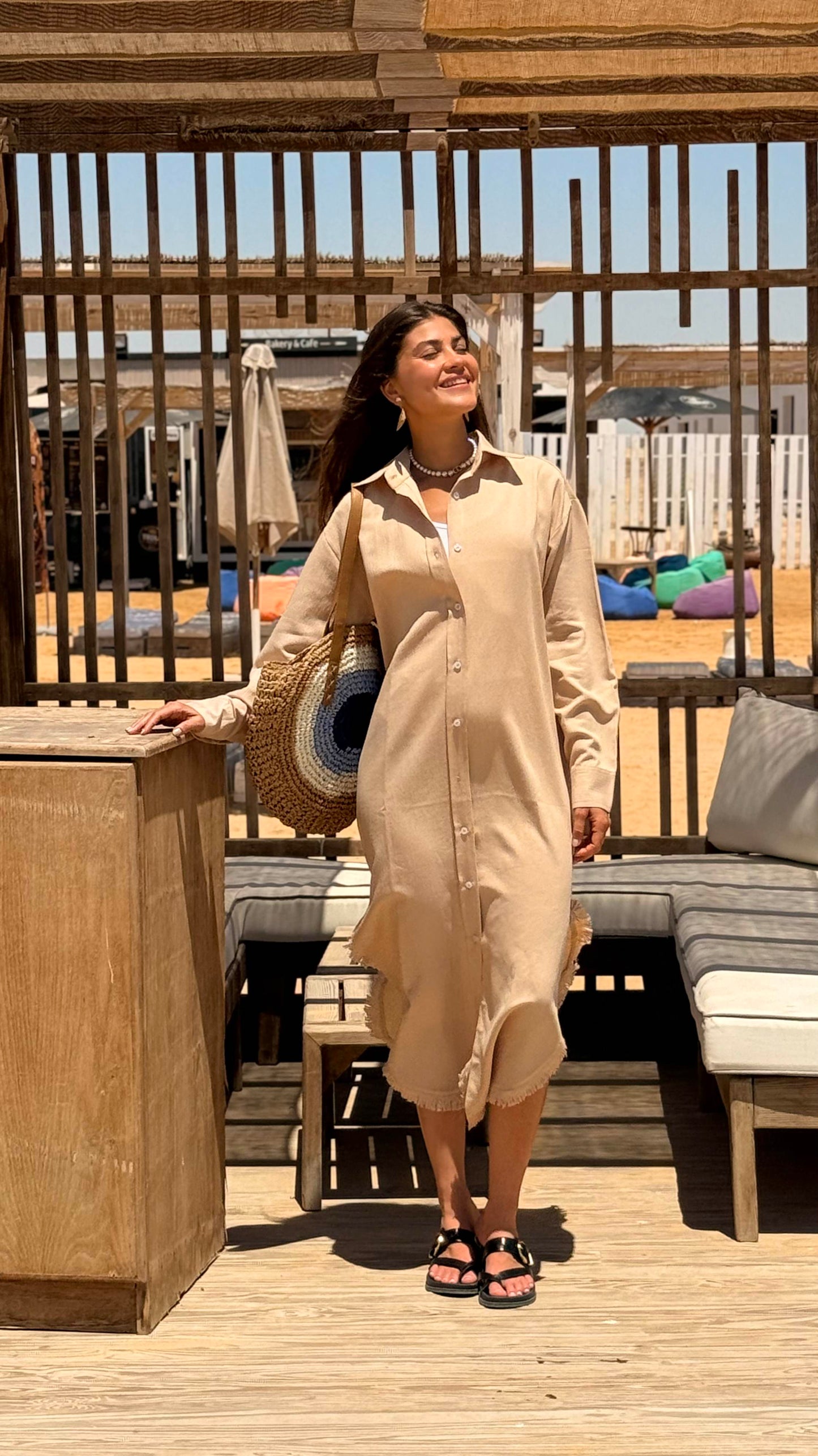 The Frayed Resort Shirt Dress