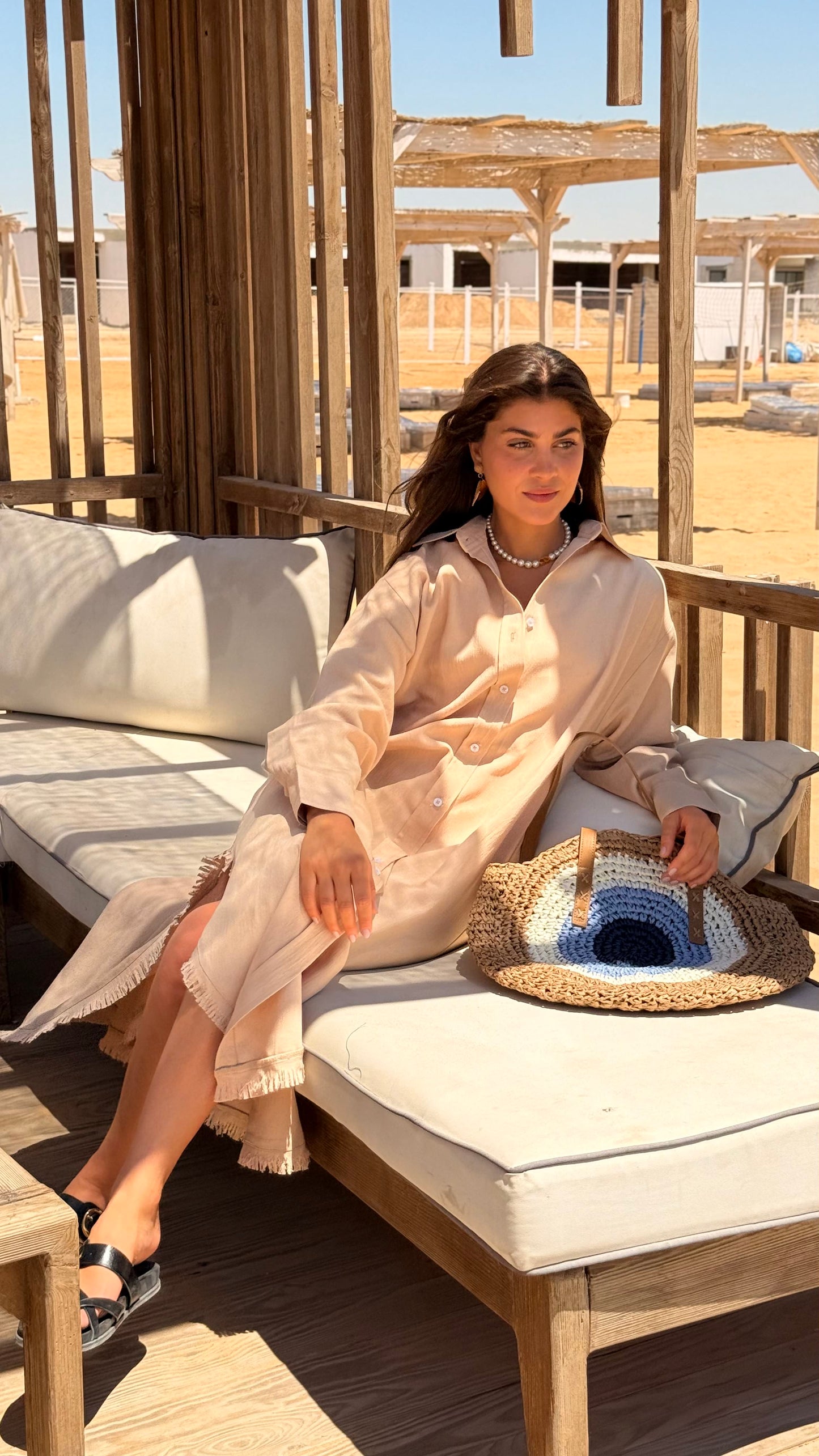 The Frayed Resort Shirt Dress