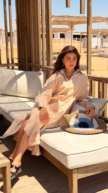 The Frayed Resort Shirt Dress