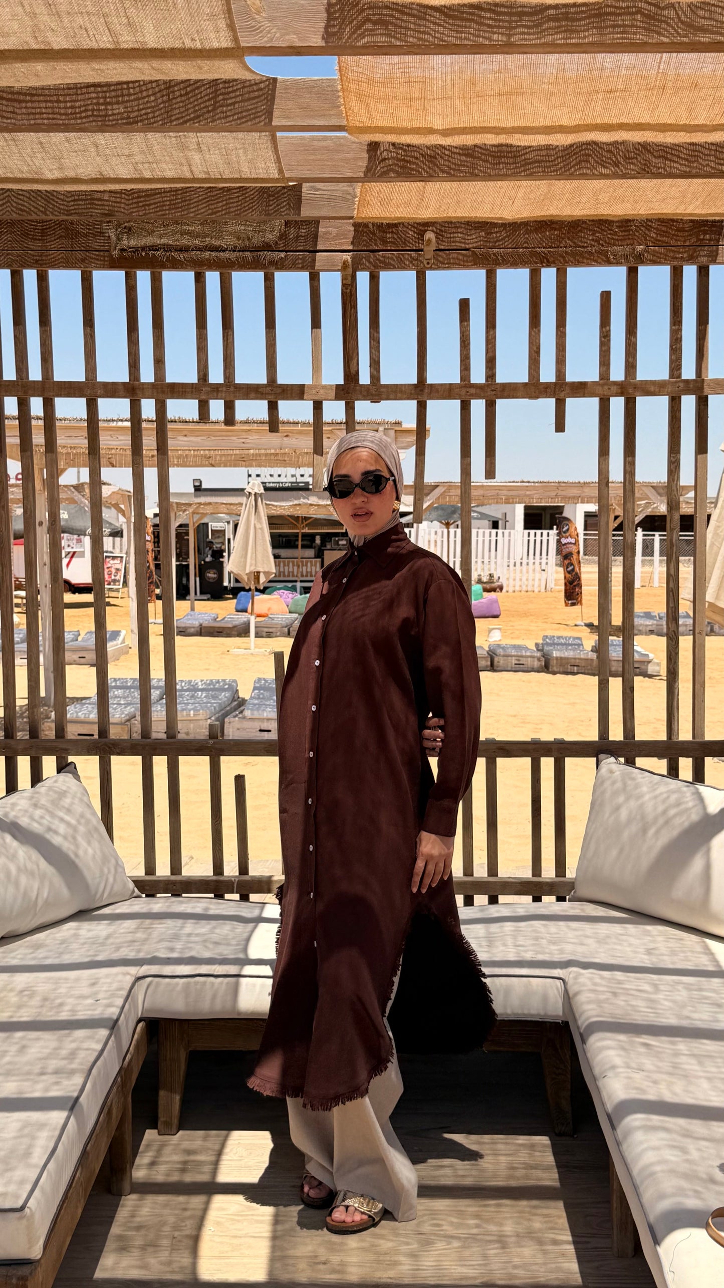 The Frayed Resort Shirt Dress