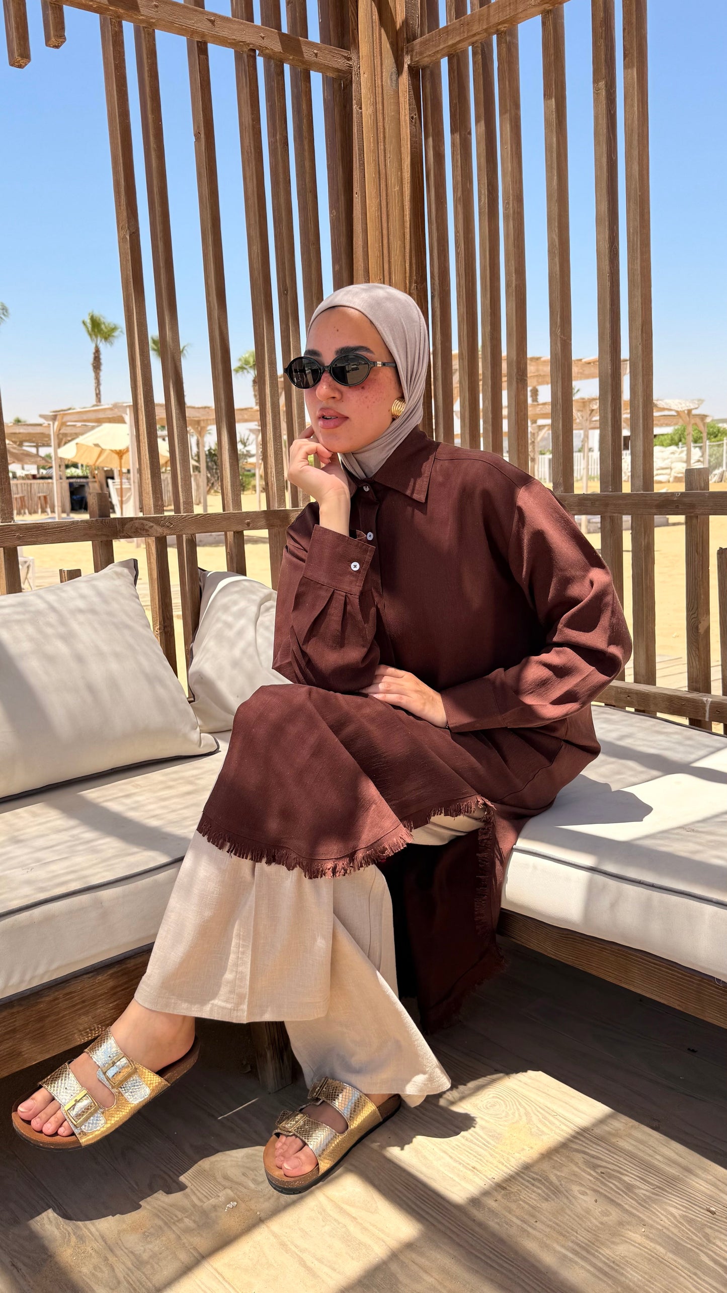 The Frayed Resort Shirt Dress