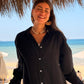 The Frayed Resort Shirt Dress