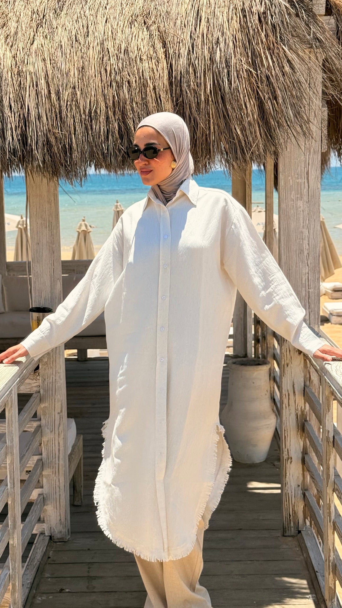The Frayed Resort Shirt Dress