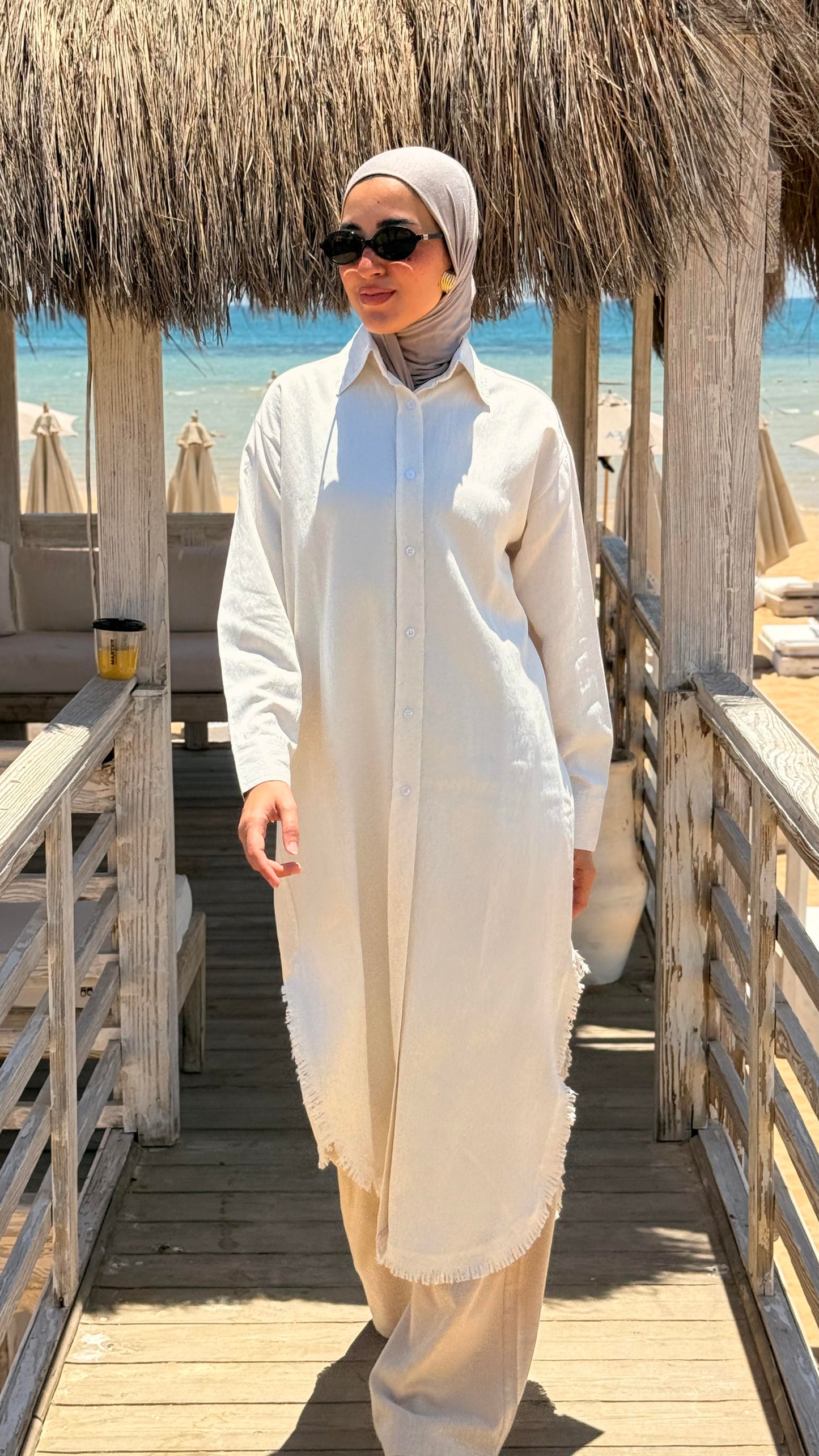 The Frayed Resort Shirt Dress