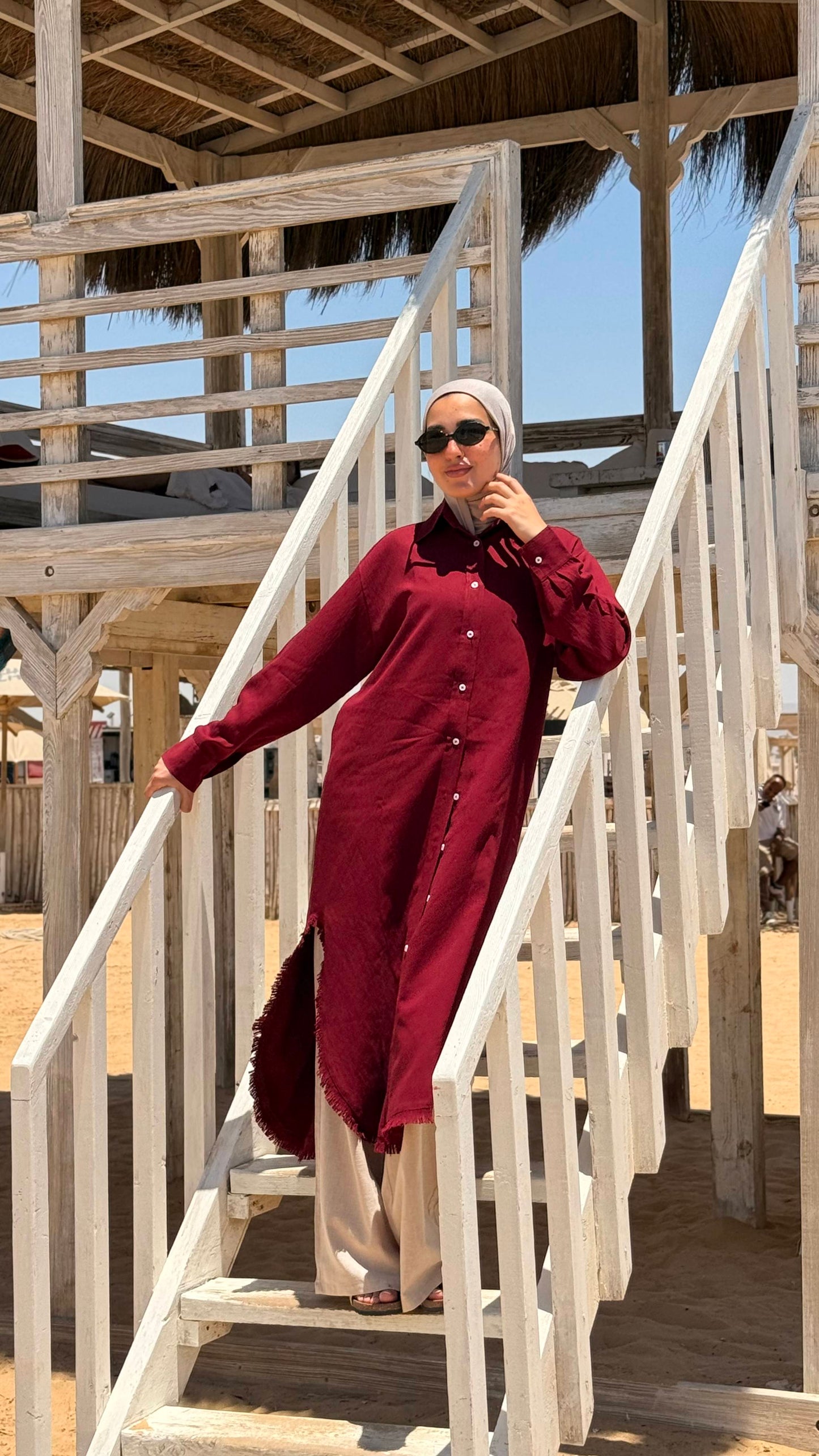The Frayed Resort Shirt Dress