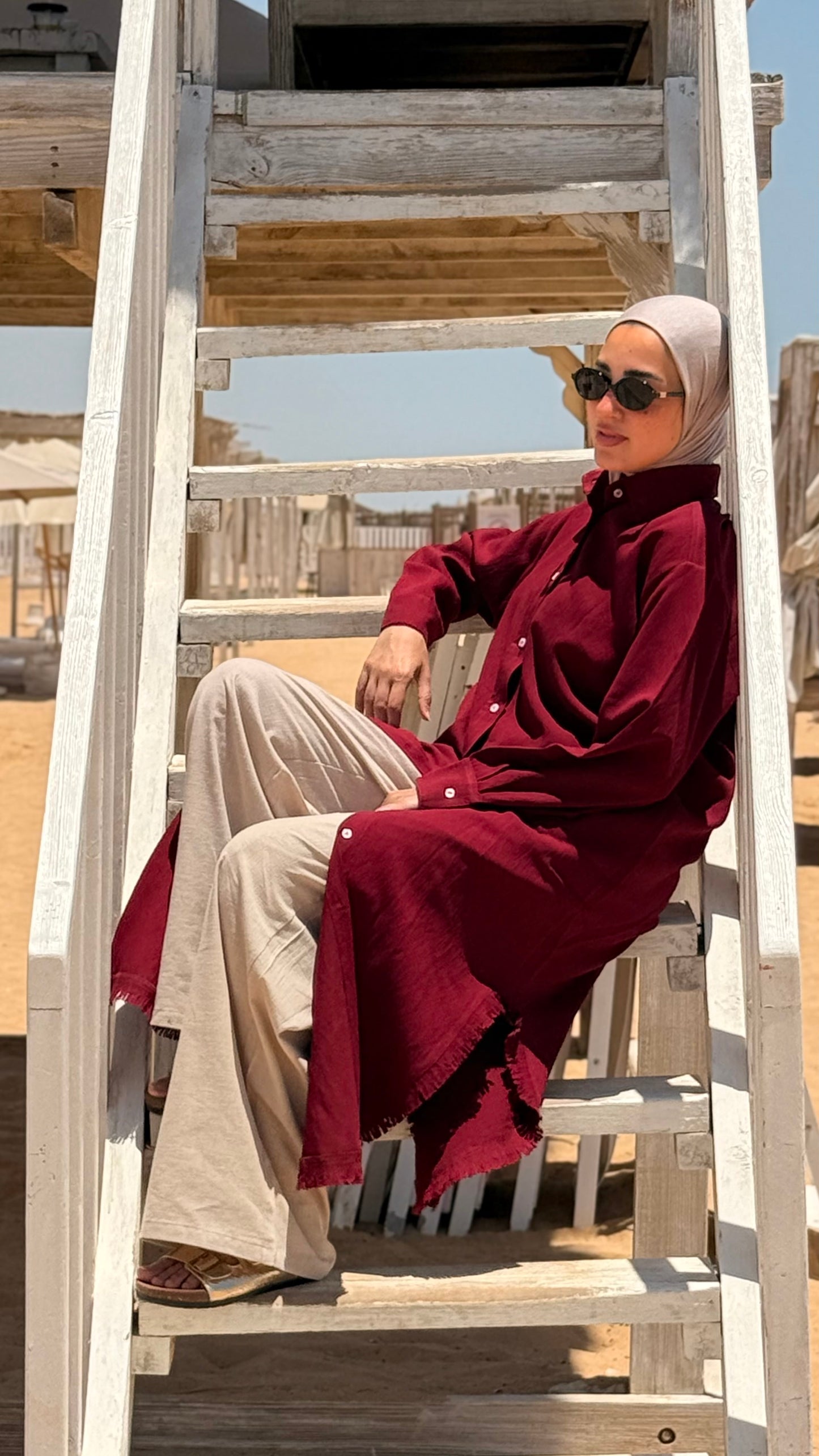 The Frayed Resort Shirt Dress