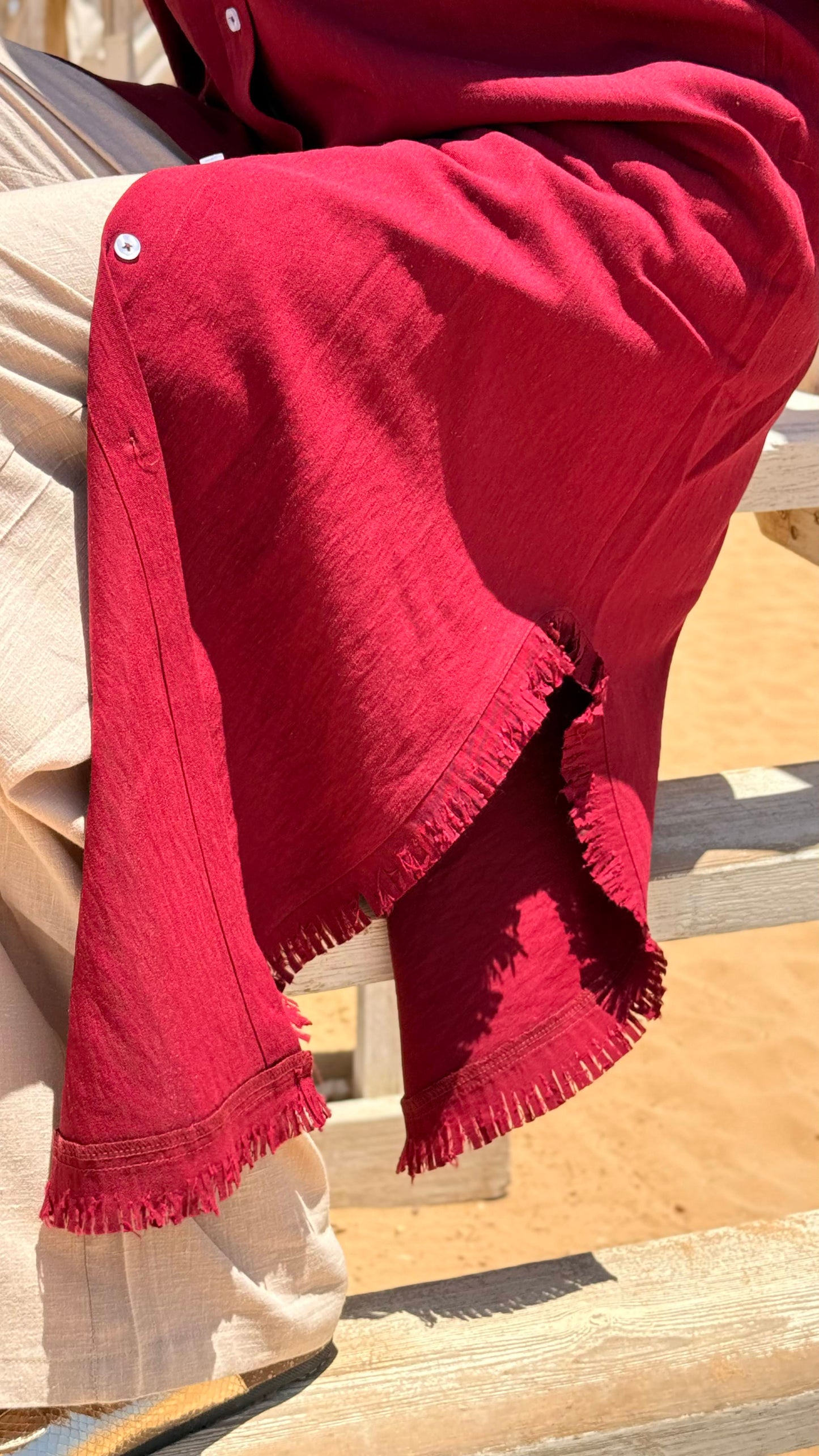 The Frayed Resort Shirt Dress