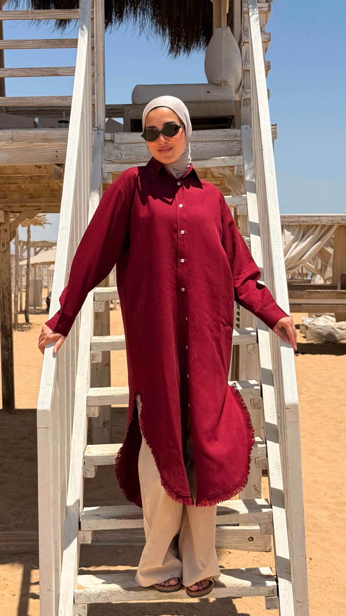 The Frayed Resort Shirt Dress