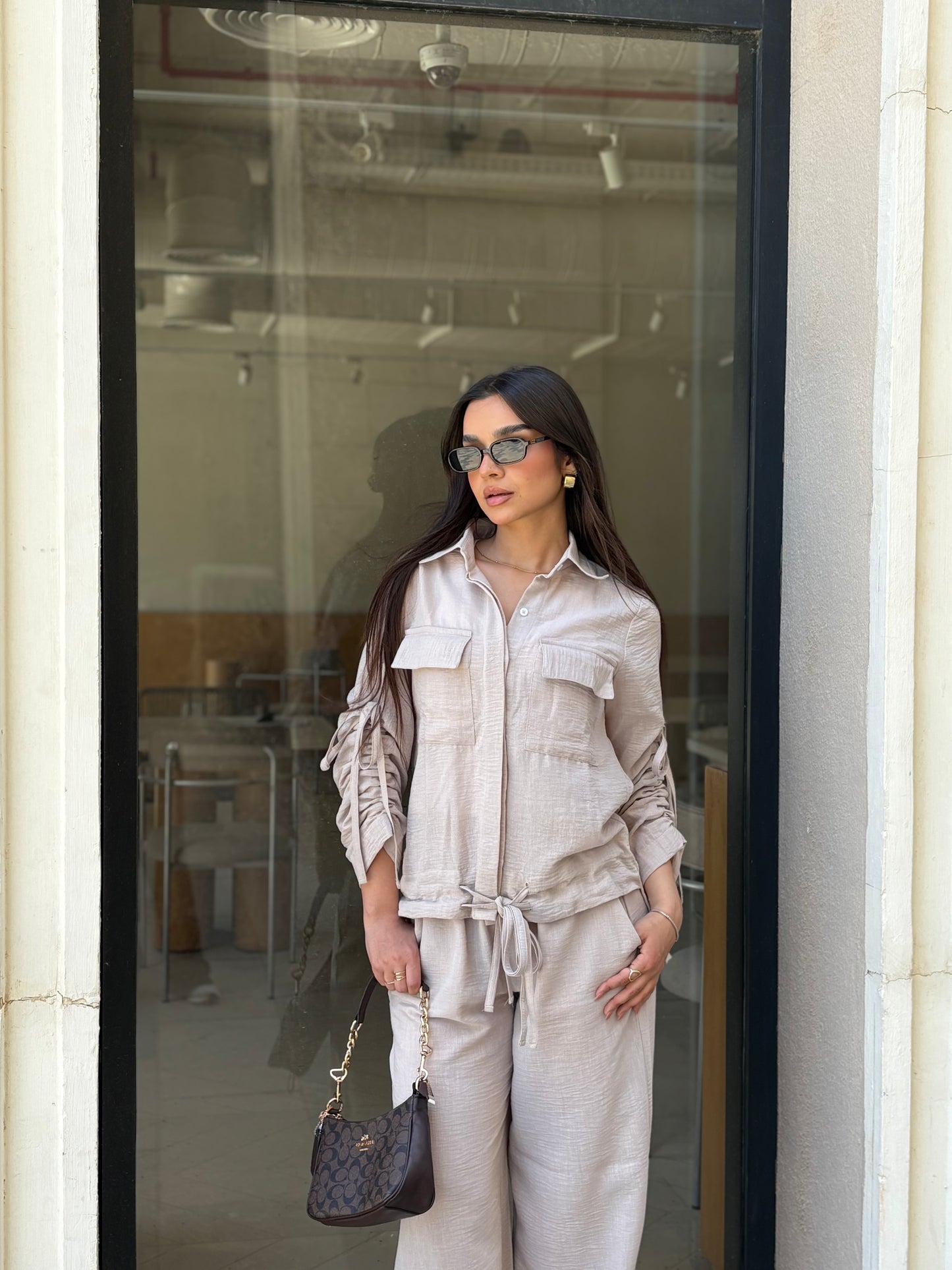 Emy's Crinkle Linen Suit