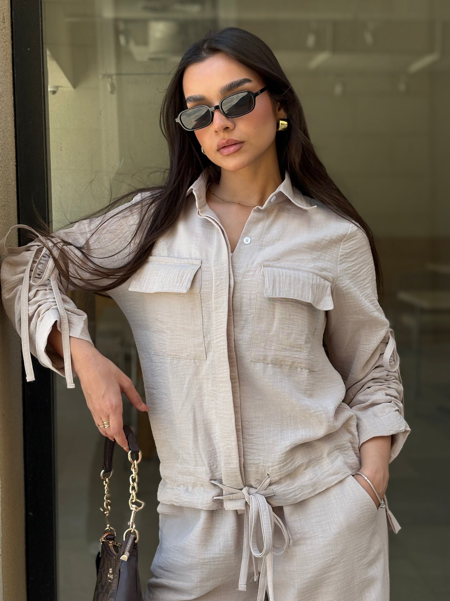 Emy's Crinkle Linen Suit