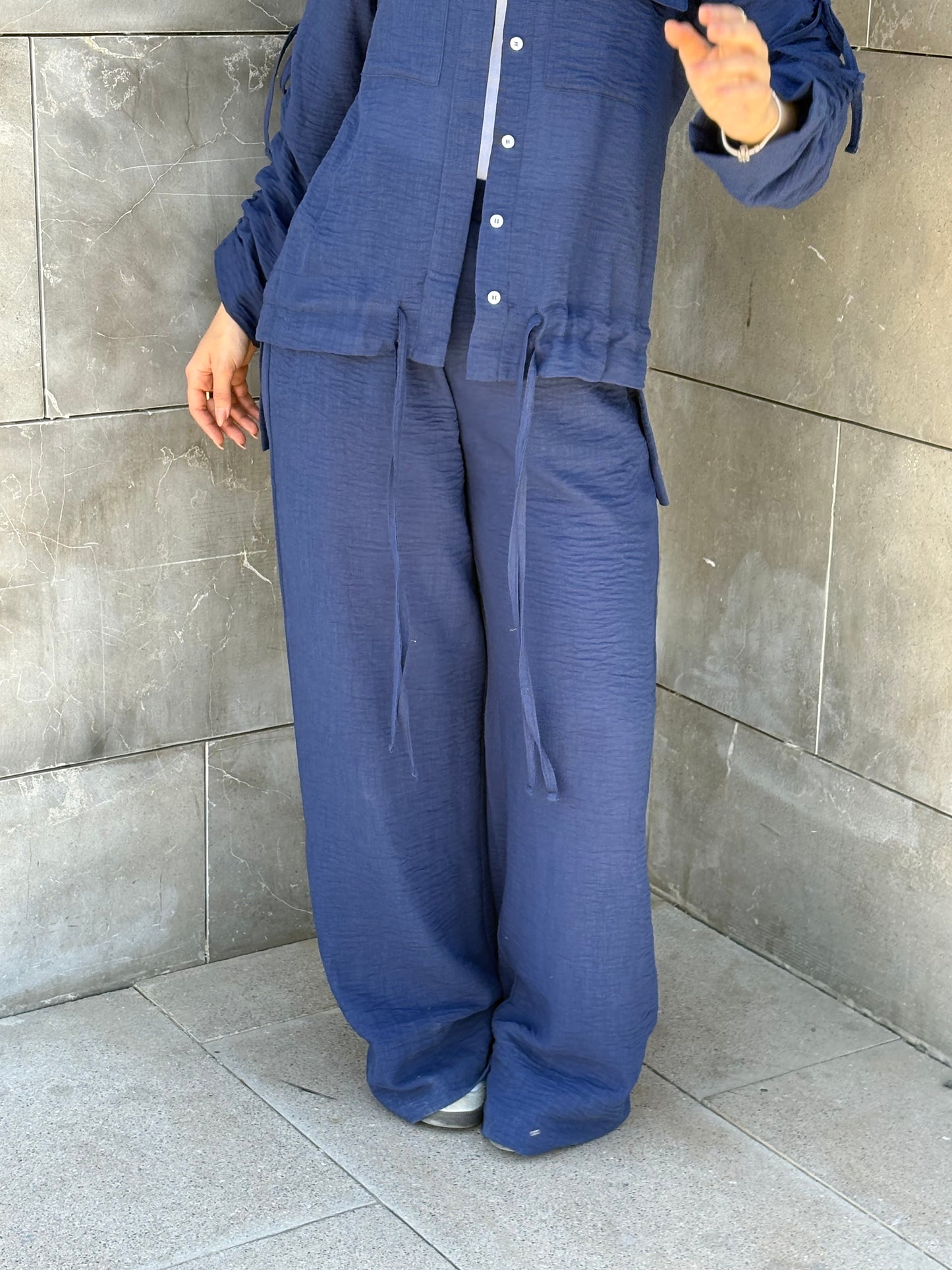 Emy's Crinkle Linen Suit