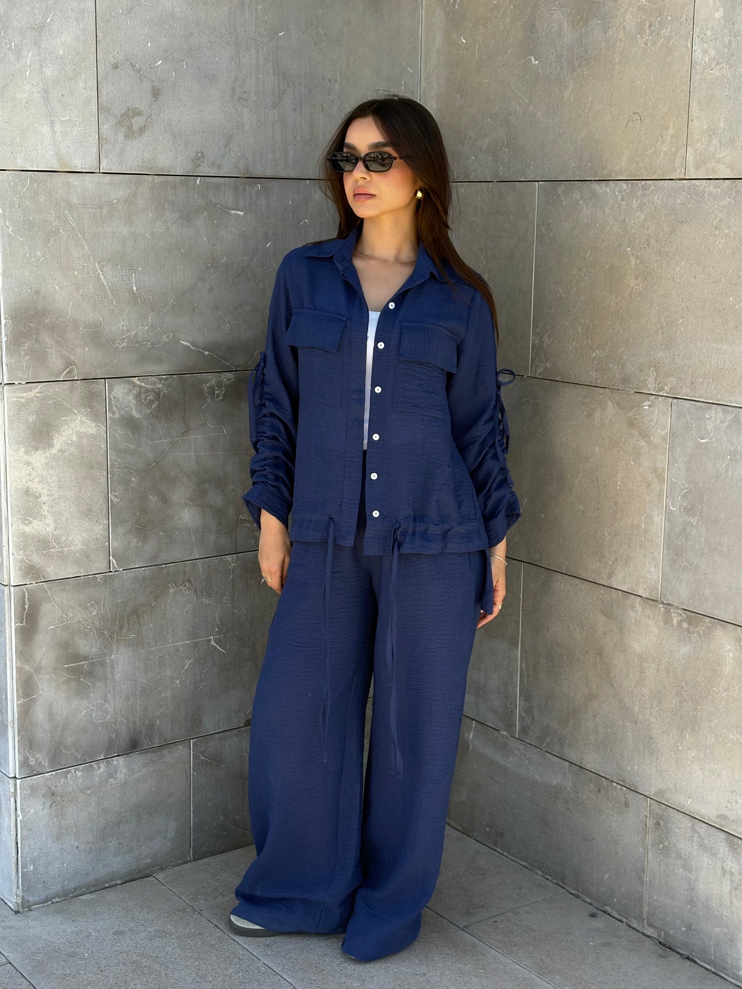 Emy's Crinkle Linen Suit