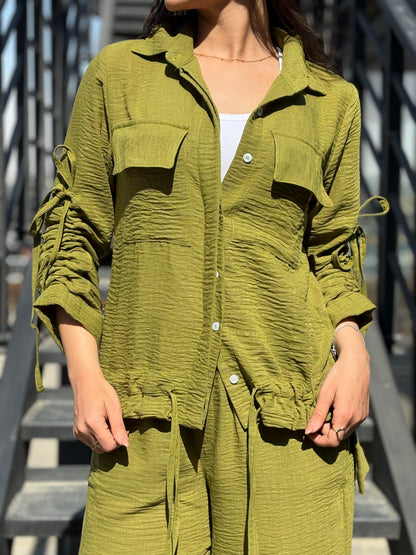 Emy's Crinkle Linen Suit