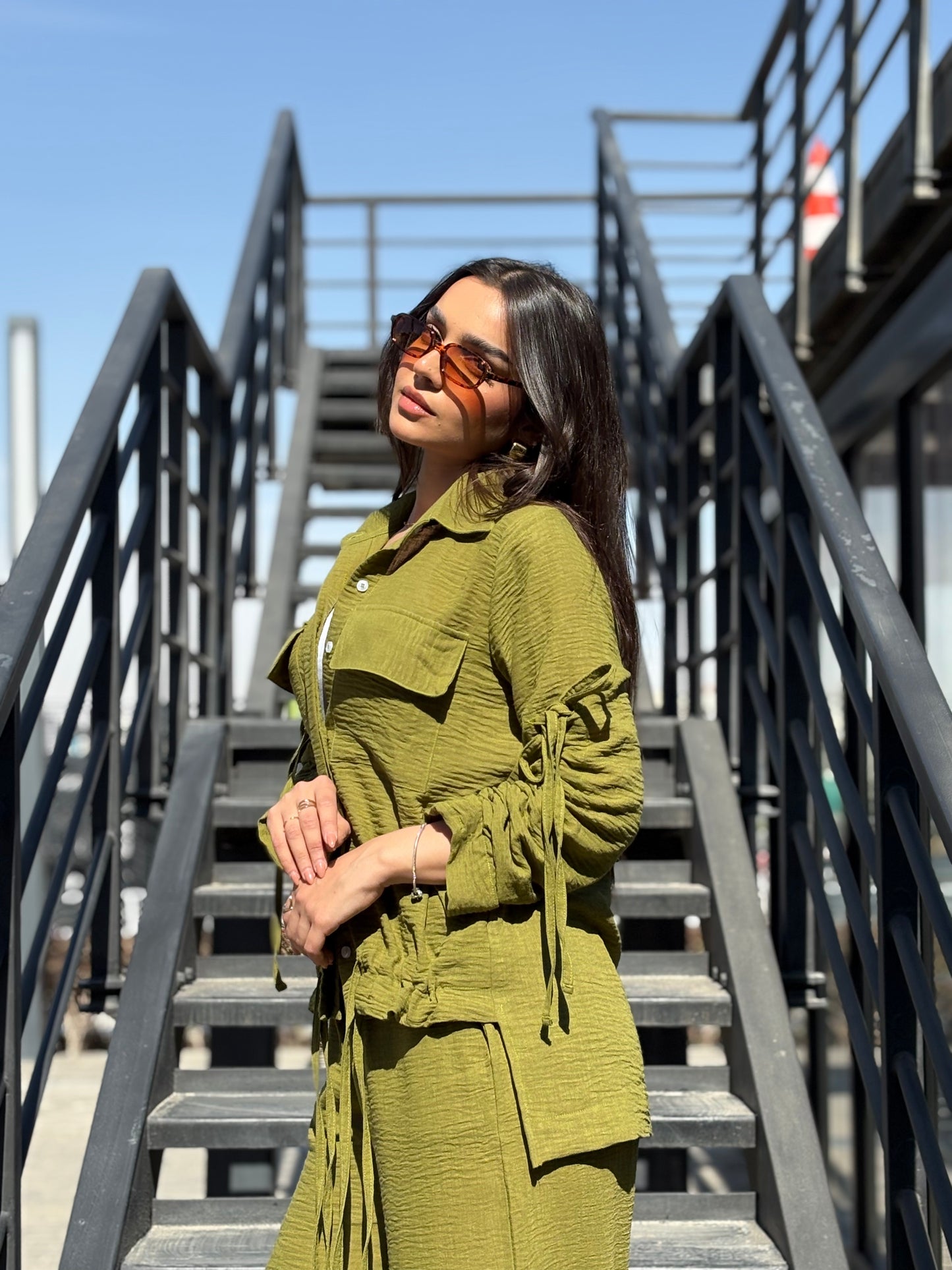 Emy's Crinkle Linen Suit