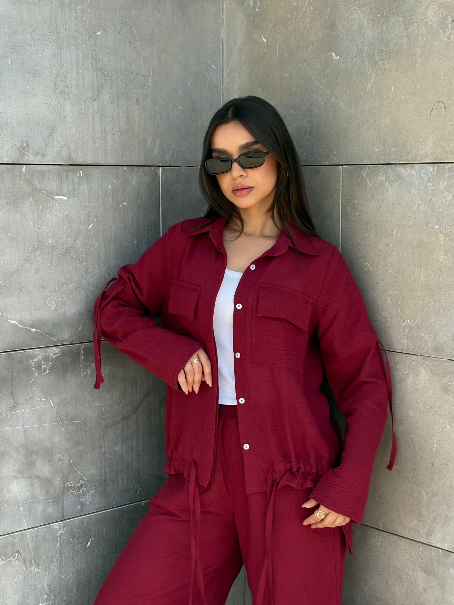 Emy's Crinkle Linen Suit
