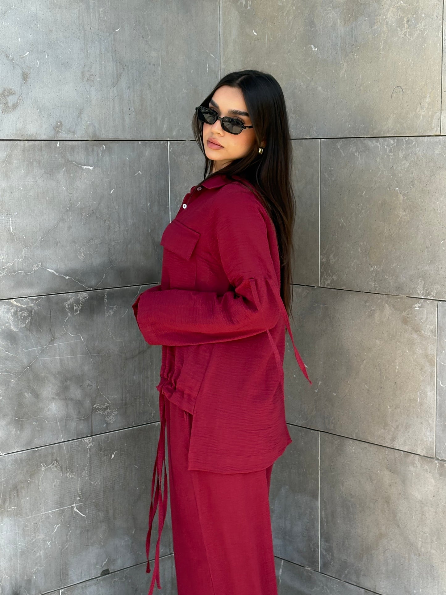 Emy's Crinkle Linen Suit