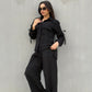 Emy's Crinkle Linen Suit