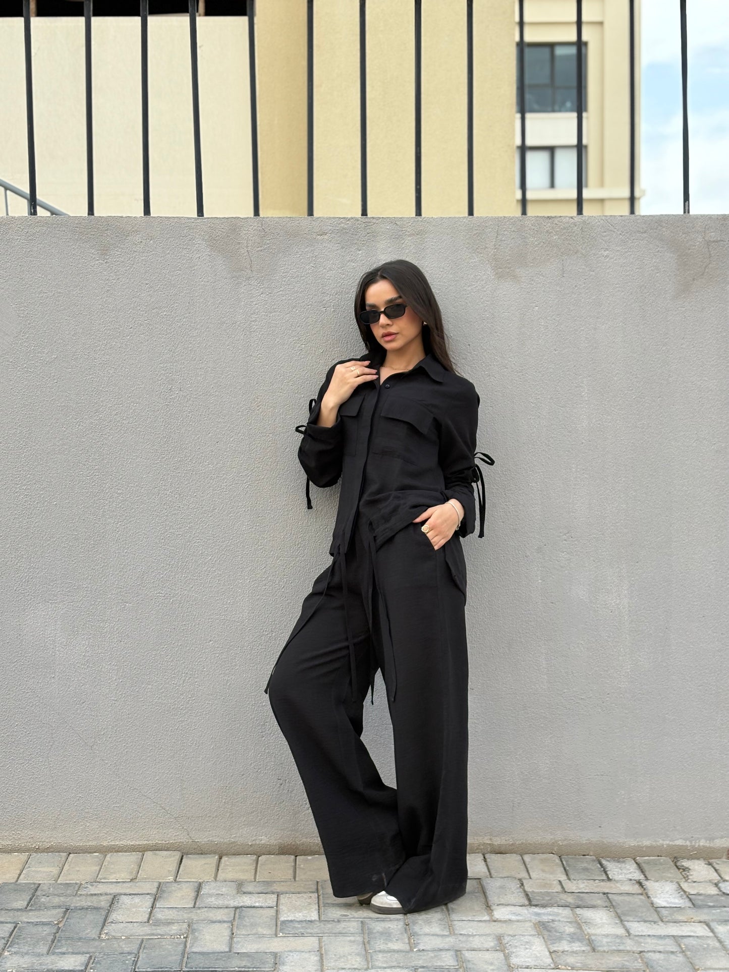 Emy's Crinkle Linen Suit