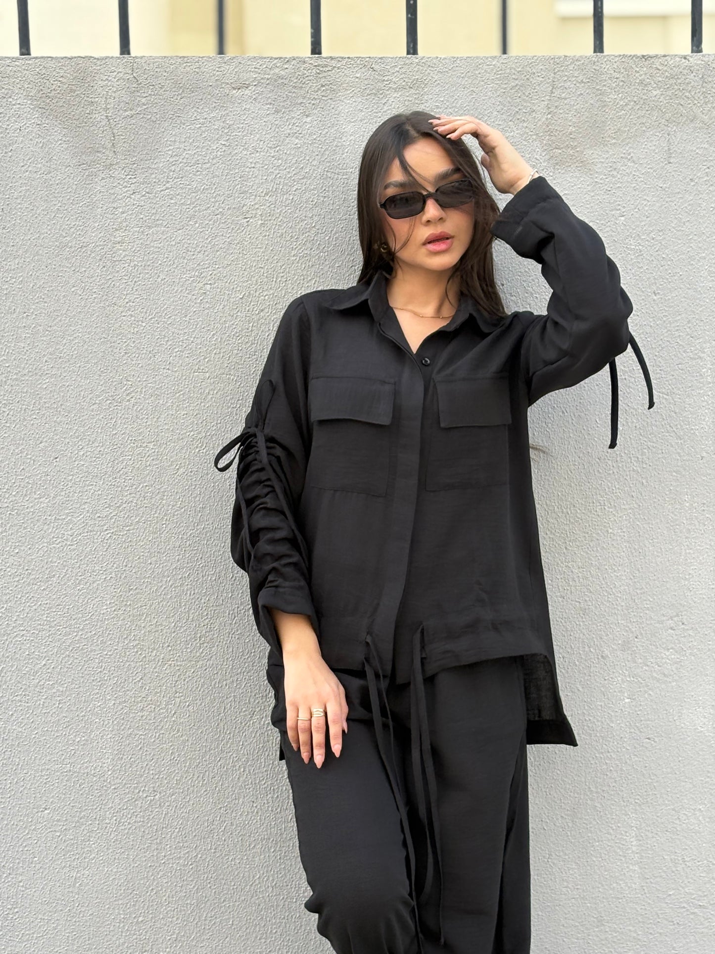 Emy's Crinkle Linen Suit