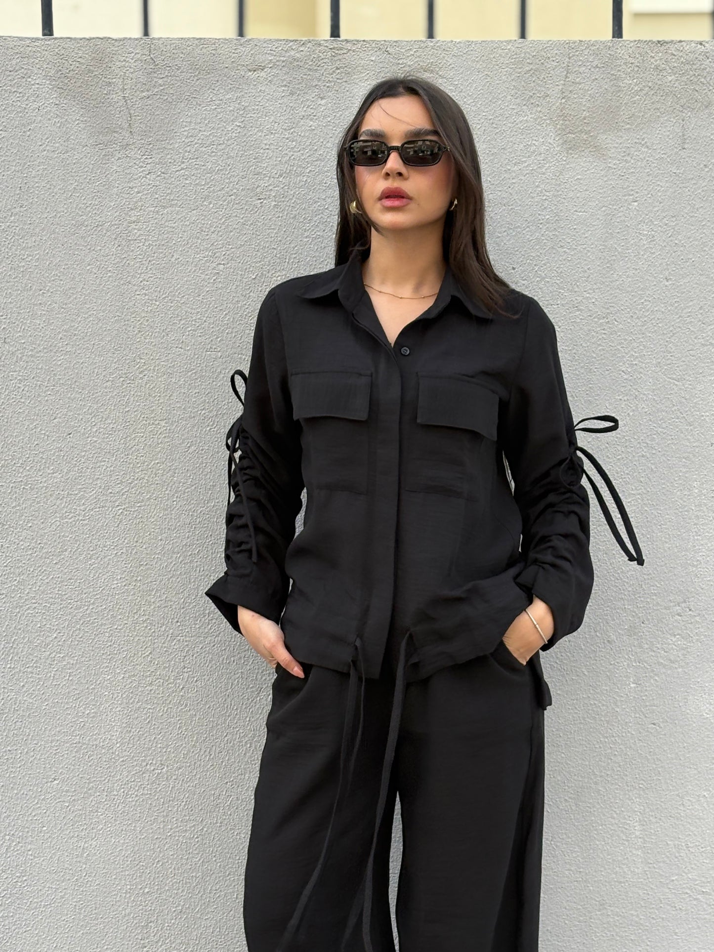 Emy's Crinkle Linen Suit