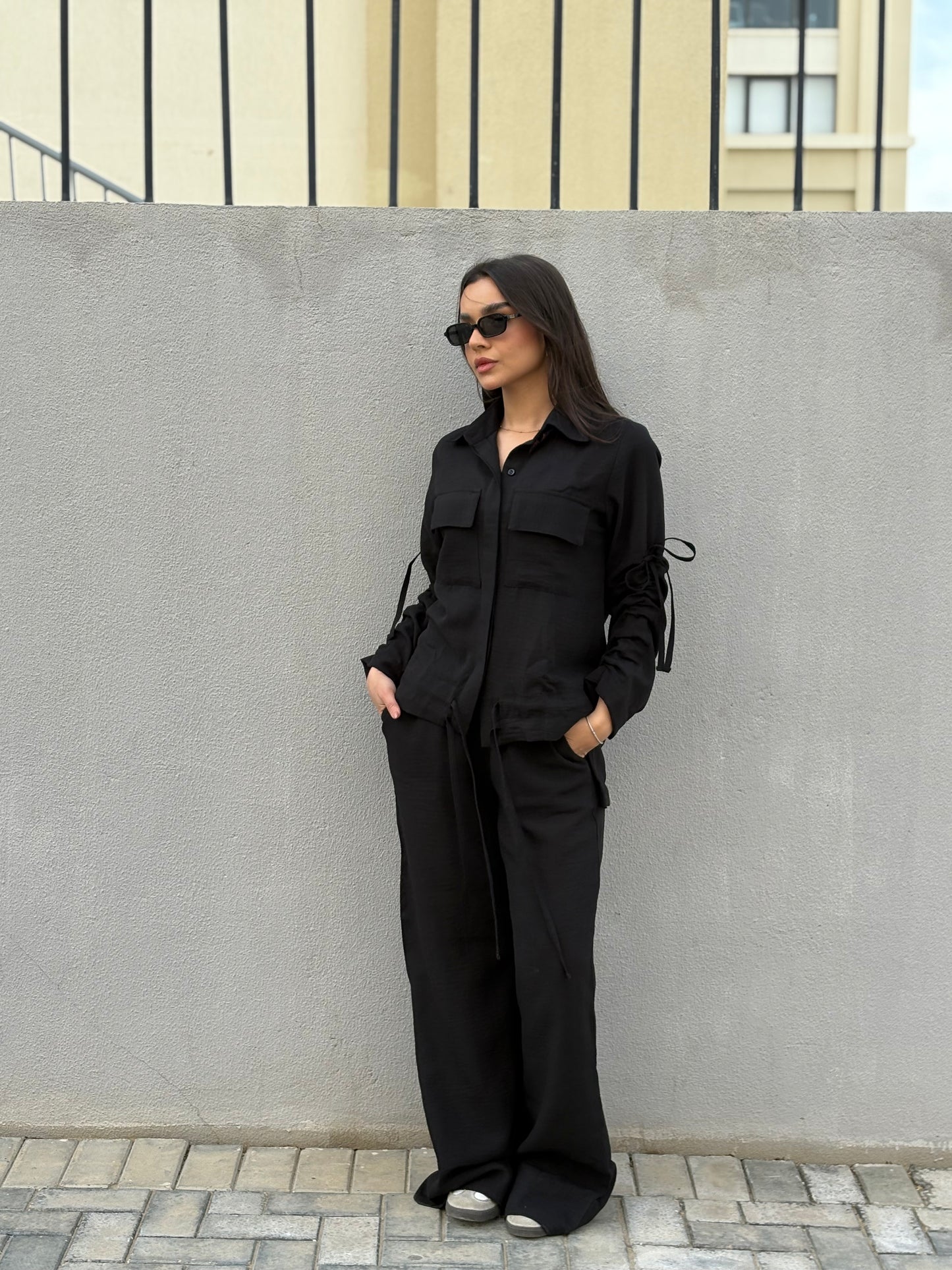 Emy's Crinkle Linen Suit