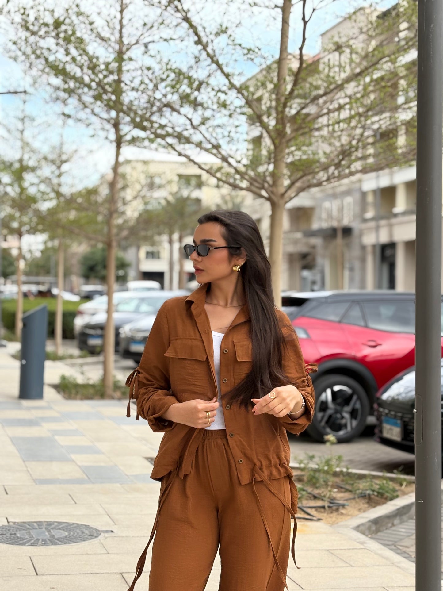 Emy's Crinkle Linen Suit
