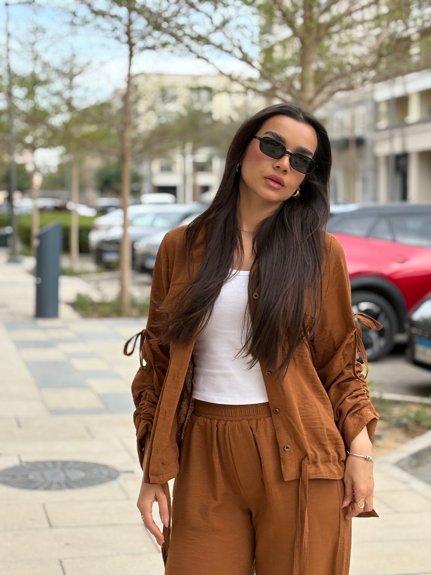 Emy's Crinkle Linen Suit