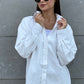 Linen-Cotton Long Shirt Dress
