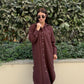 Linen-Cotton Long Shirt Dress