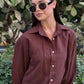 Linen-Cotton Long Shirt Dress