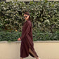 Linen-Cotton Long Shirt Dress
