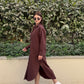 Linen-Cotton Long Shirt Dress