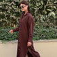 Linen-Cotton Long Shirt Dress